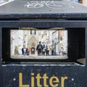 Life seen through a litter bin. Photo: Peter Stoddart