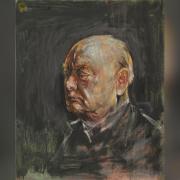 The painting of Sir Winston Churchill