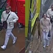 Officers have released an image of two people they would like to speak to in connection with the incident