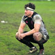 London Welsh back row forward Mike Denbee shows his disappointment after their shock defeat away to Plymouth  Albion.  Picture: Martin John
