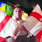 Massimo Tenaglia, manager of Eurobar in George Street, knows England’s early exit from the World Cup will mean a falling off in the feverish trade of the first two matches for the national team. Picture: OX68152 Jon Lewis