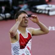 Daniel Hooker reacts after finishing seventh