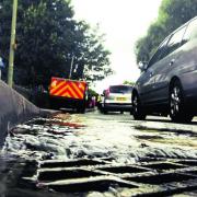 Thames Water has another emergency repair job in Botley Road, just as in August, above