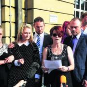 Connor's mother Lisa Tremble reads out her statement outside Oxford Crown Court