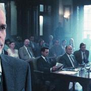 Special prosecutor: Billy Bob Thornton as Dwight Dickham with, on front row, from left, Robert Downey Jr as Hank Palmer, Robert Duvall as Joseph Palmer, and Dax Shepard as C P Kennedy