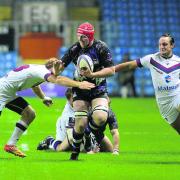 Ben West charges forward for London Welsh in their defeat by Bordeaux