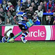 Nick Scott touches down for Welsh’s only try   Picture: Martin John