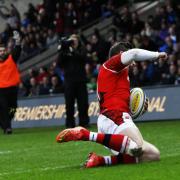 Nick Scott scores Welsh's only try