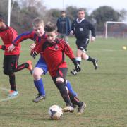 Hinksey’s Jacob Roberts (right) and Tower Hill’s Charlie Young