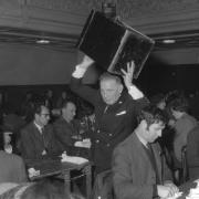 The election count in 1974 at Oxford Town Hall