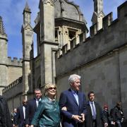 VIPs: Hillary Clinton with former US President Bill Clinton in Oxford in May 2014