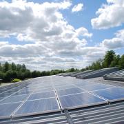 Green energy: Solar panels at Bure Park Primary School in Bicester