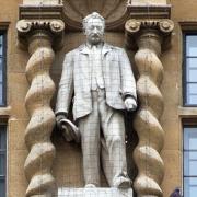 Controversial: The Cecil Rhodes statue at Oriel College in High Street, Oxford