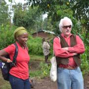Life changing: Bill Heine in Kenya with Sandra Ndonye, Children’s Radio Foundation project manager