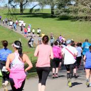Photo: Lucy Ford.Catchline: Ox5 Run.Location: Blenheim Palace Estate, Woodstock, Oxfordshire.Date: 17th April 2016.Caption: Annual Ox5 run at Blenheim Palace. Runners taking part in a five mile charity run in aid of the Oxford Children's Hosptital whi