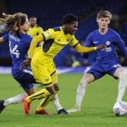 Isaac Buckley-Ricketts hit the woodwork for Oxford United at Stamford Bridge  Picture: David Fleming
