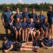 LINING UP: Oxfordshire Girls’ team Under 13, who lost narrowly to Warwickshire at Kenilworth