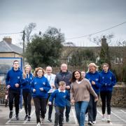 Staff at Leafield School are taking on the OX5 run to support the children’s hospital after student Olly was diagnosed with Leukemia. Olly, with mum and dad and school staff having a little practice run.