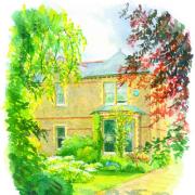 11 Crick Road, off  Banbury Road, Watercolour by  Valerie Petts