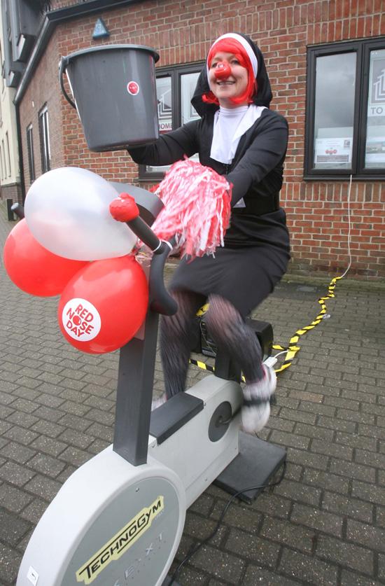 Pictures from around Oxfordshire of people taking part in events for Red Nose Day 2013
