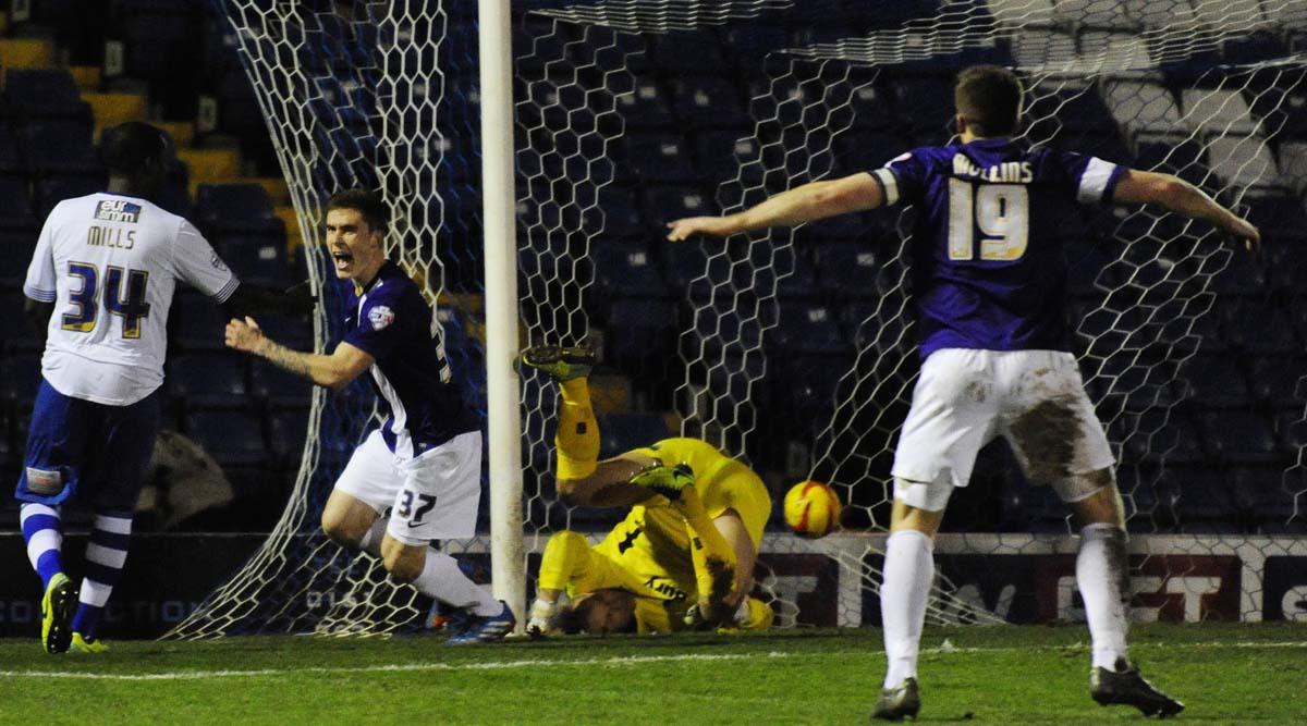 Action from Bury Versus Oxford United