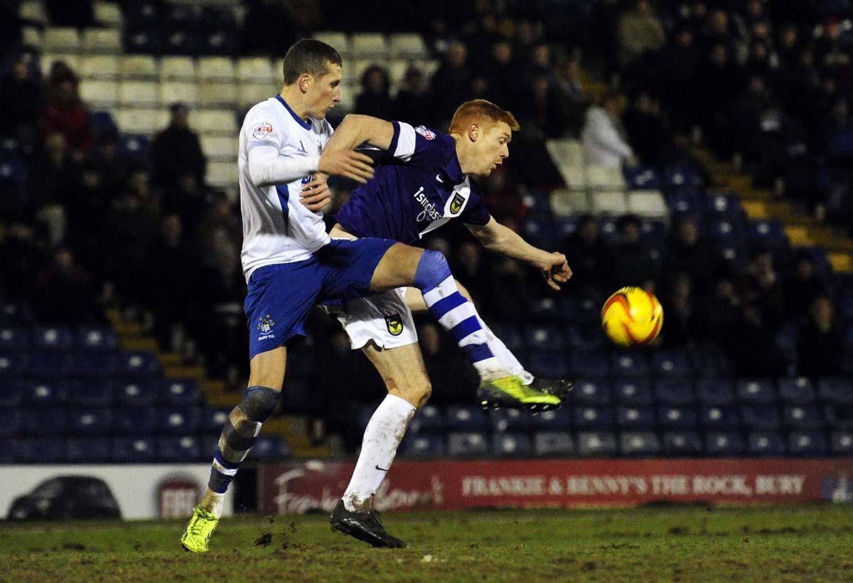 Action from Bury Versus Oxford United