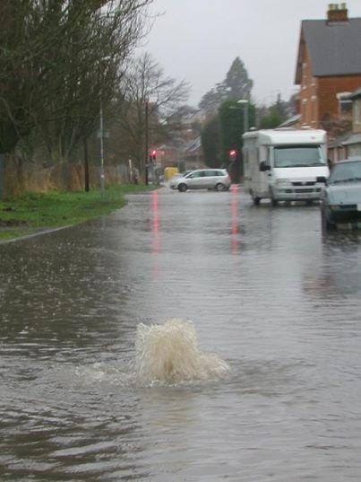 Down the drain: water floods Worcestershire