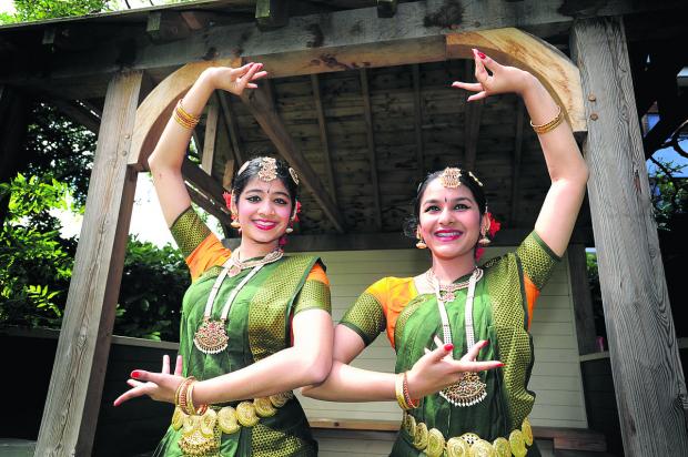 Oxford Mail: Dancers Kavitha Pillai, aged 15, right, and Sanjana Narayan, 14