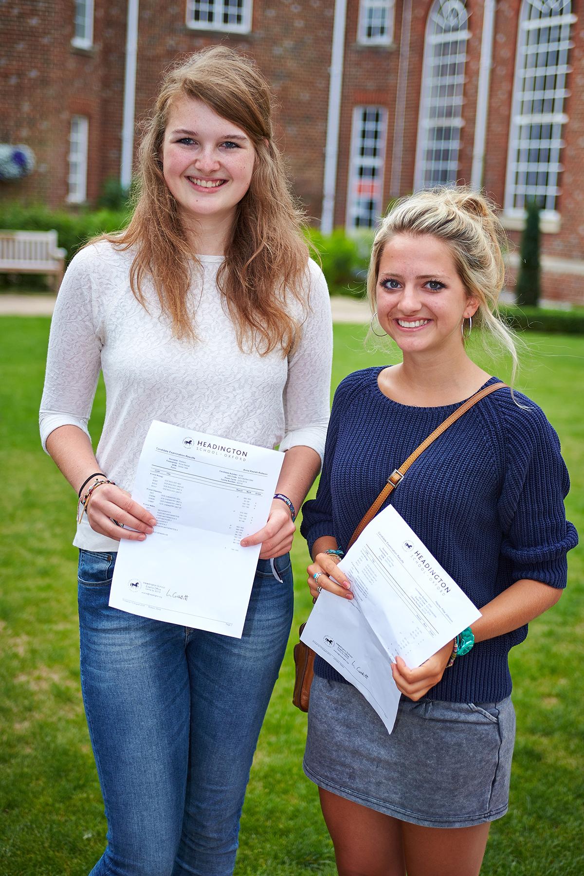 Pictures from around the counties school of student collecting their A-Level results