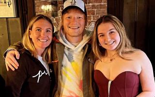 Claire and her daughter were stunned to see Ed Sheeran in their pub.
