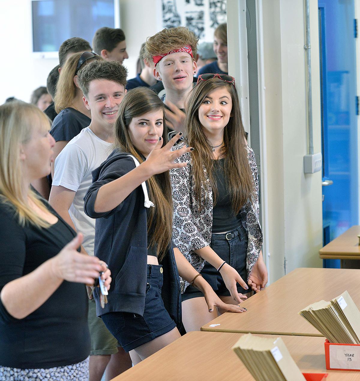 Thousands of pupils have been celebrating their GCSE results today