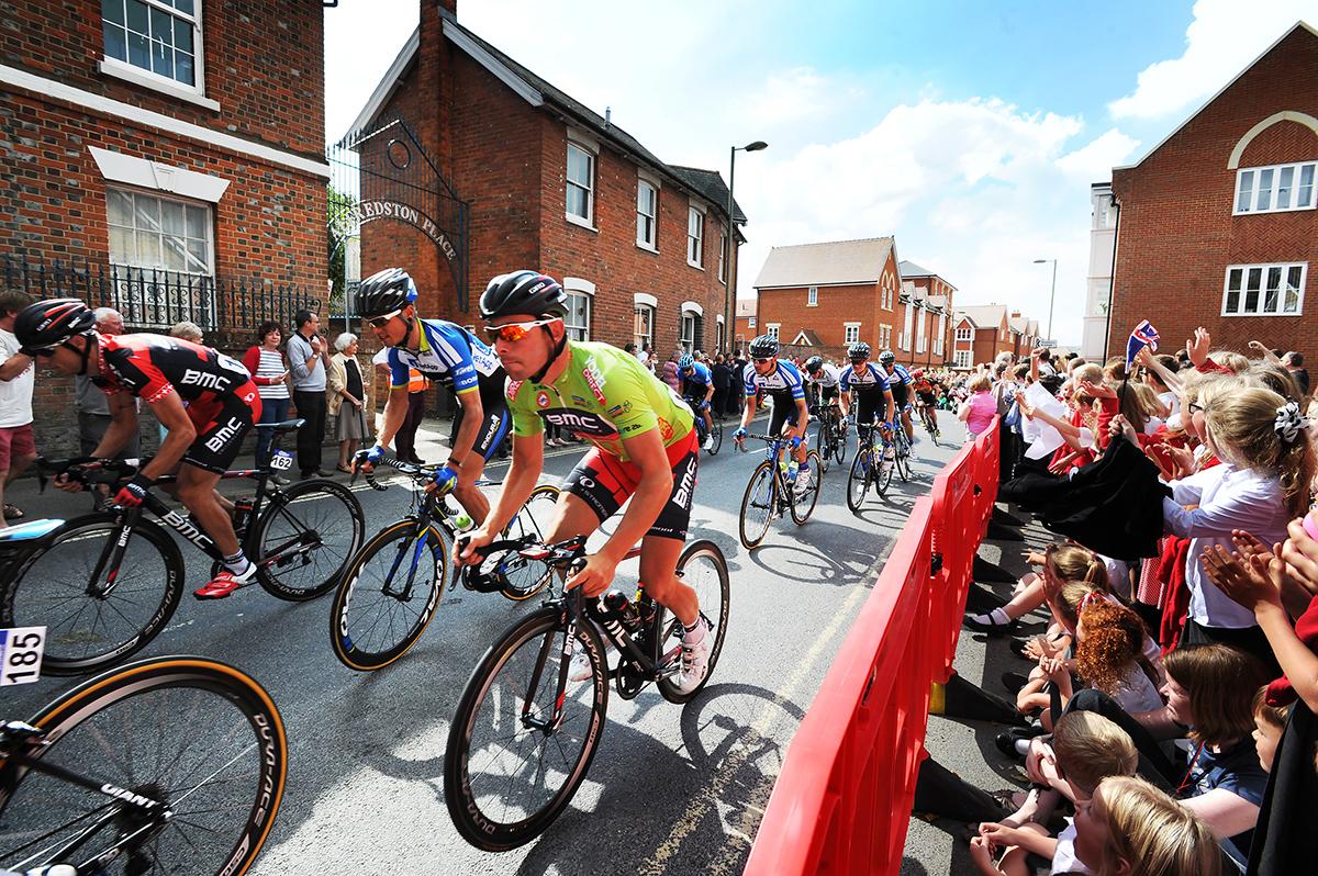 Pictures of The Tour of Britain passing through Wantage and Blewbury today.