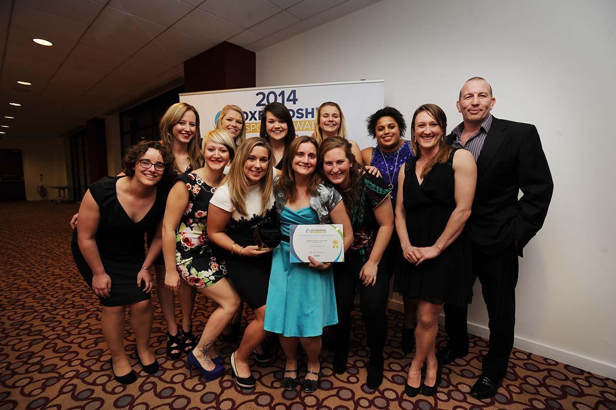Pictured are the winners of Sports Team of the Year, Henley Hawks Women. 
