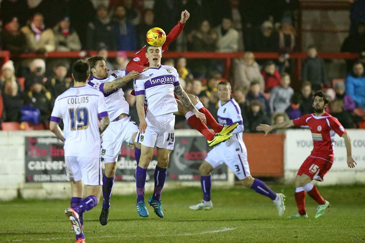 Accrington Stanley v Oxford United at Crown Ground on Tuesday February 10th 2015.
Pictures by Tony Greenwood / KIPAX 
