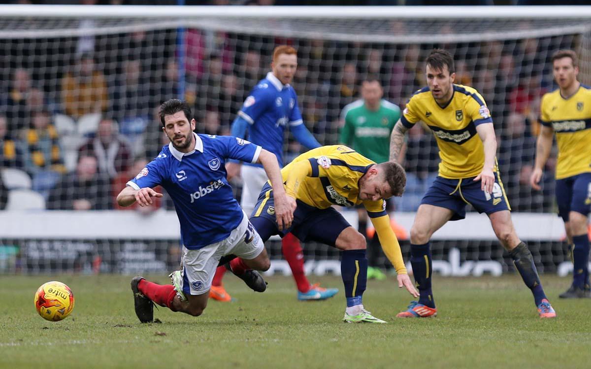 Portsmouth v Oxford United at Fratton Park. Saturday 28th February 2015