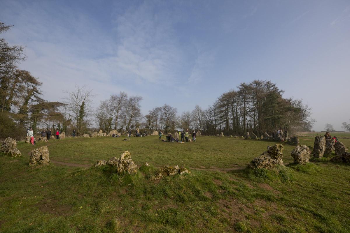 Crowds at the Rollright Stones