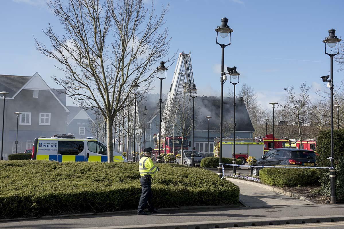 Bicester Village fire at Carluccio's Restaurant - IN PICTURES