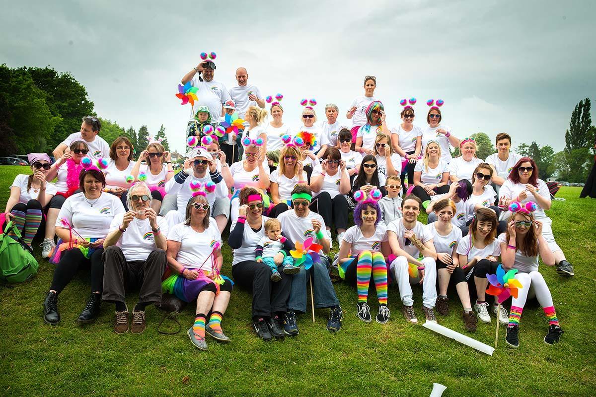 Rainbow Run in aid of Helen & Douglas House. Sunday May 24th. Cutteslowe Park, Oxford.