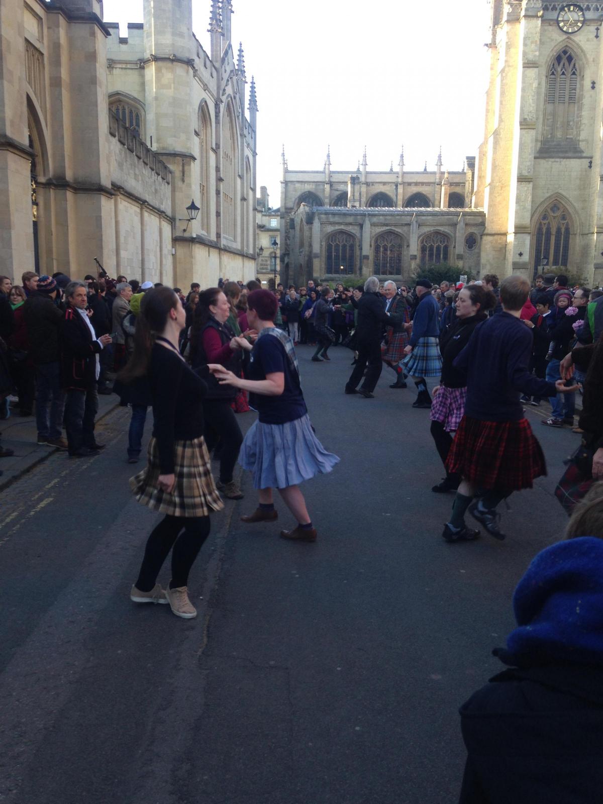 Scottish dancing at the Radcliffe Camera