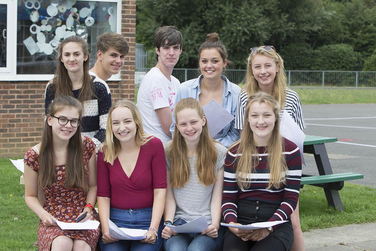 Pictures from around Oxfordshire of student receiving their A Level results, Larkmead School, Abingdon