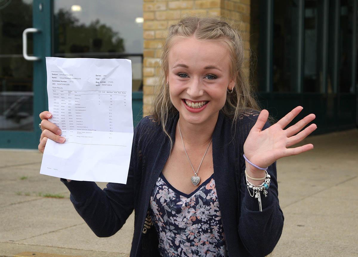 Pictures from around Oxfordshire of student receiving their A Level results, Wood Green School Witney