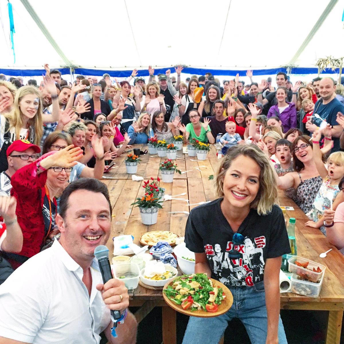 Celebrity chef Tess Ward, author of 'the Naked Diet', posted online to say: You've been dreamy @thebigfeastival.  Picture: Twitter
