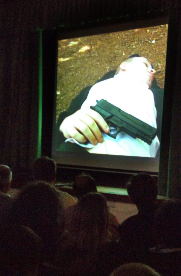 The pupils watch the film
