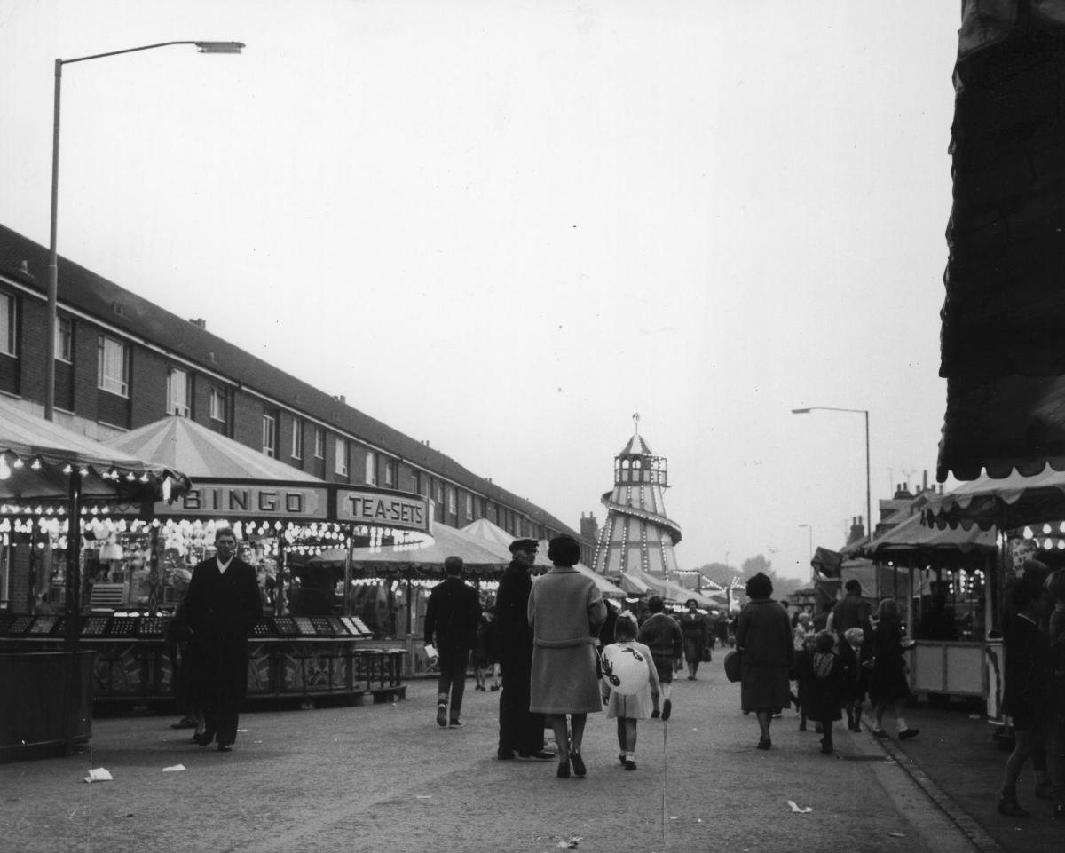 Abingdon Fair, 1963,

Part of the fair stands in Ock Treet Abingdon with the helter skelter tower in the background brought large crowds to abingdon during the day and evenings.