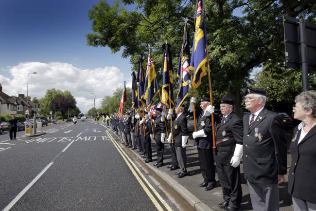 A repatriation ceremony in Headley Way in 2009. Picture Damian Halliwell