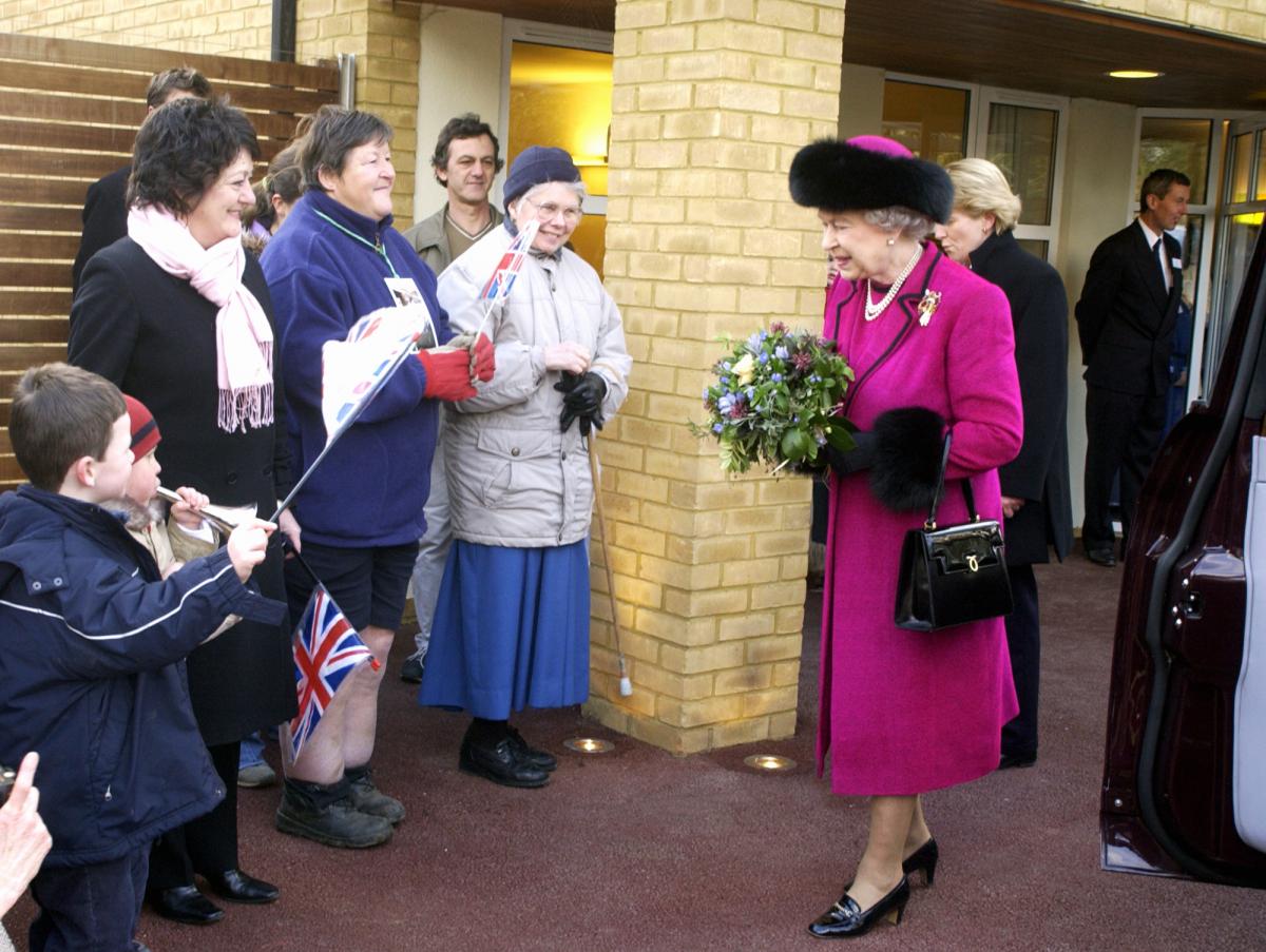 The Queen at the opening at Douglas House, the respite centre for young adults in East Oxford, on February 20 2004. Picture: George Reszeter