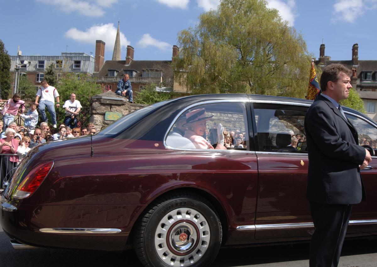 The Queen visits Oxford Castle when it is officially opened on May 5, 2006.