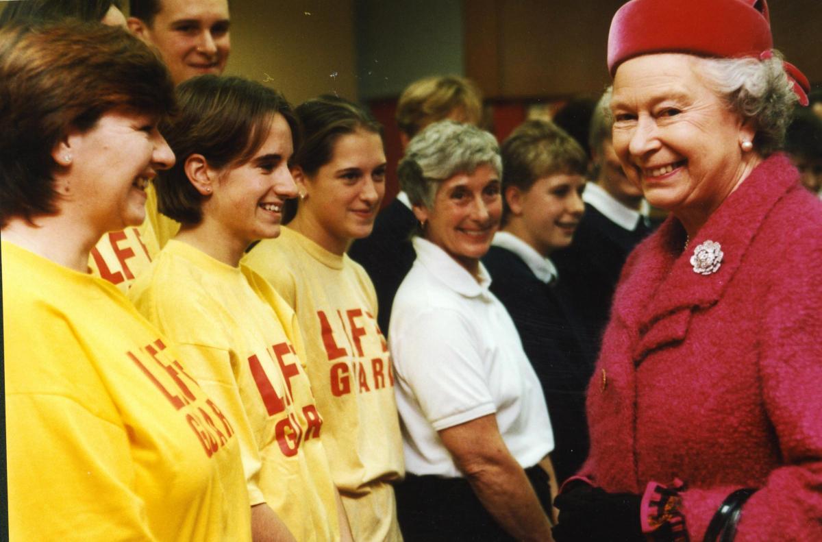 The Queen during a visit to Berinsfield in November 1997.