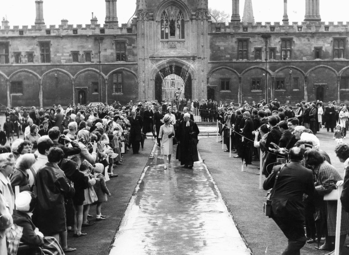 The Queen on her second visit to Oxford on May 2, 1968.