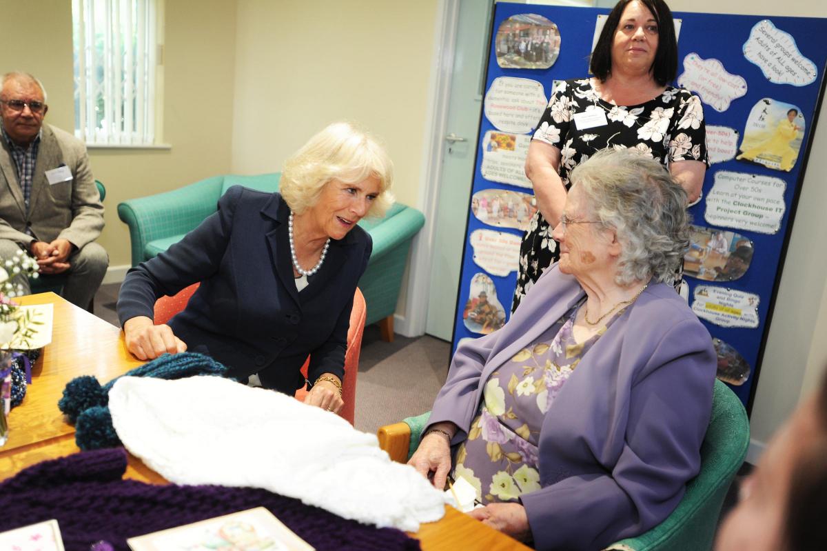 Duchess Of Cornwall Camilla visits the Clockhouse Project in Greater Leys